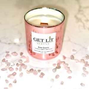 Rose Quartz Pink Candle