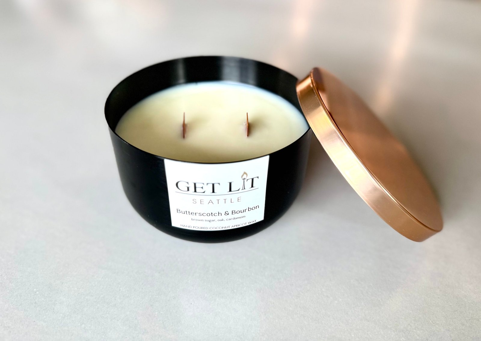 Large Black Luxury Candle Vessel 19oz - Image 6