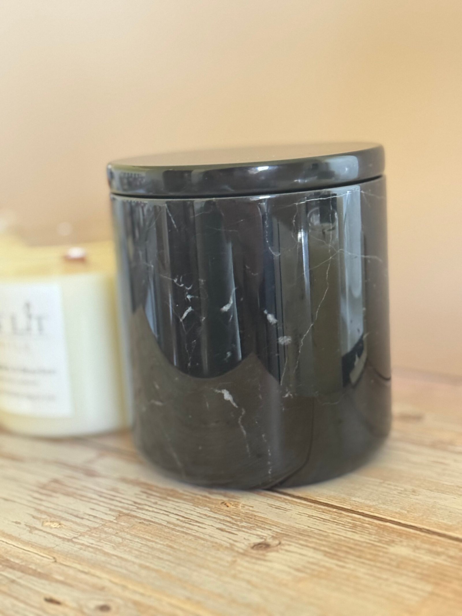 Black Marble Candle Vessel Refill Set - Image 2