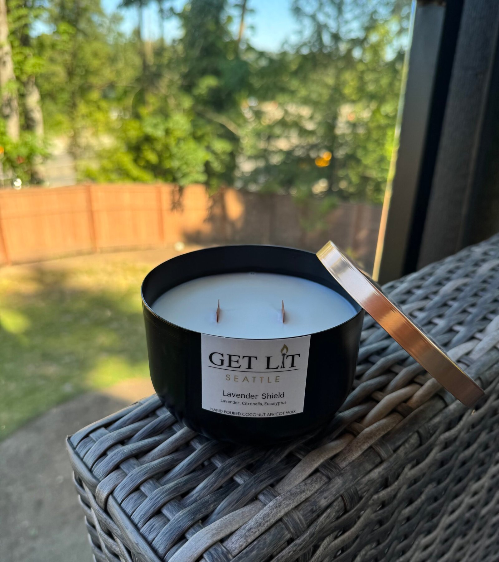 Large Black Luxury Candle Vessel 19oz - Image 5