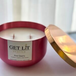 Rose Quartz Pink Large Candle