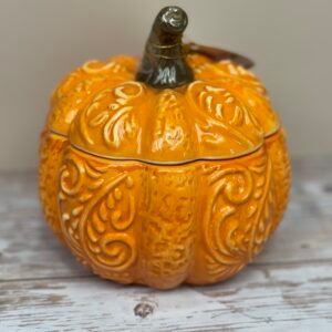 Large Orange Pumpkin Candle