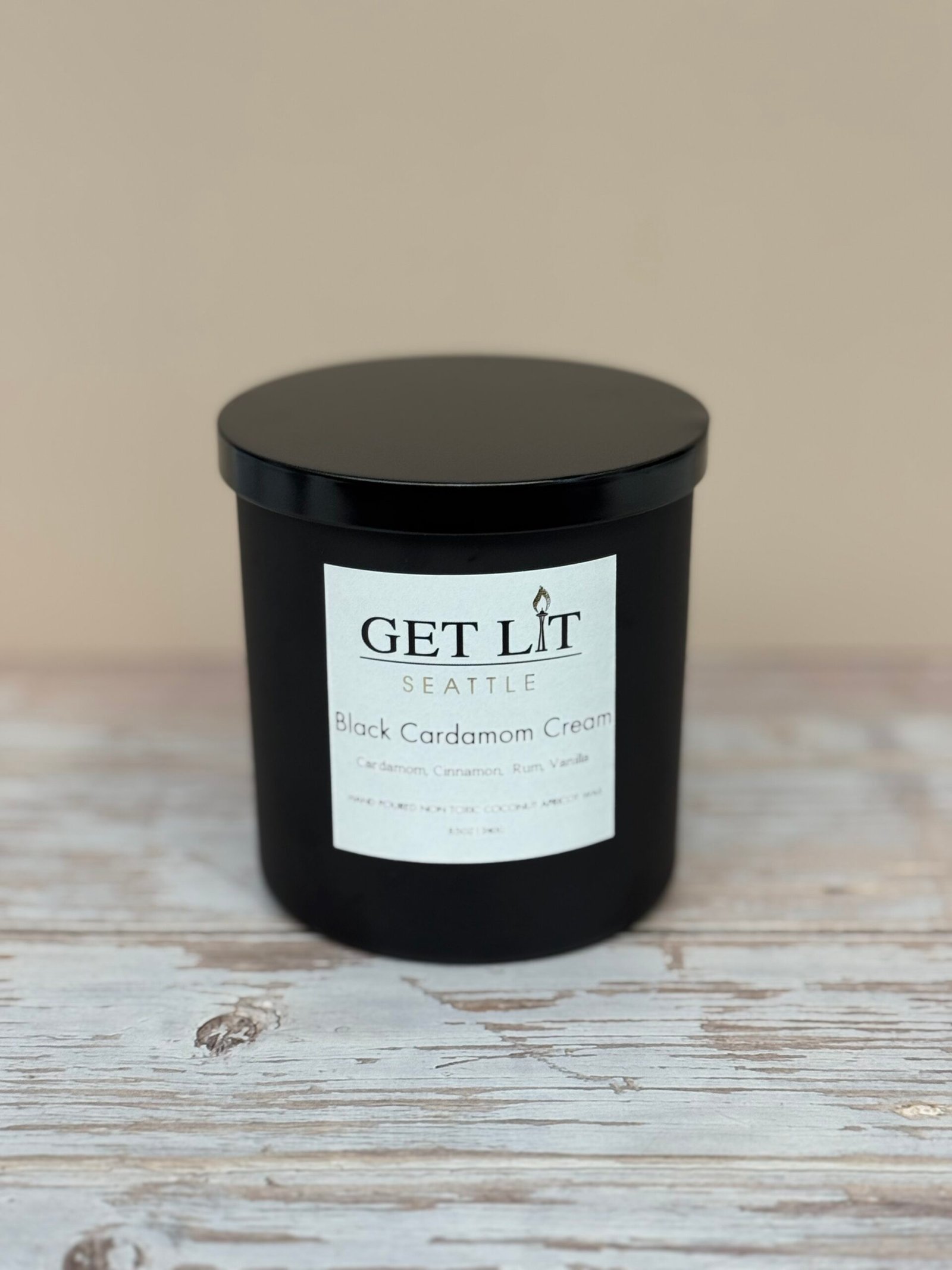 Black Cardamom Cream Candle - Seasonal